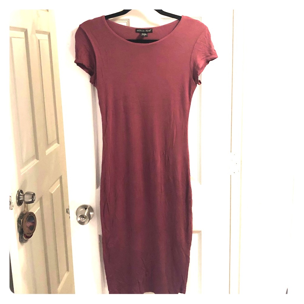 Pink midi dress